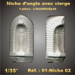 NICHE D'ANGLE AVEC VIERGE
